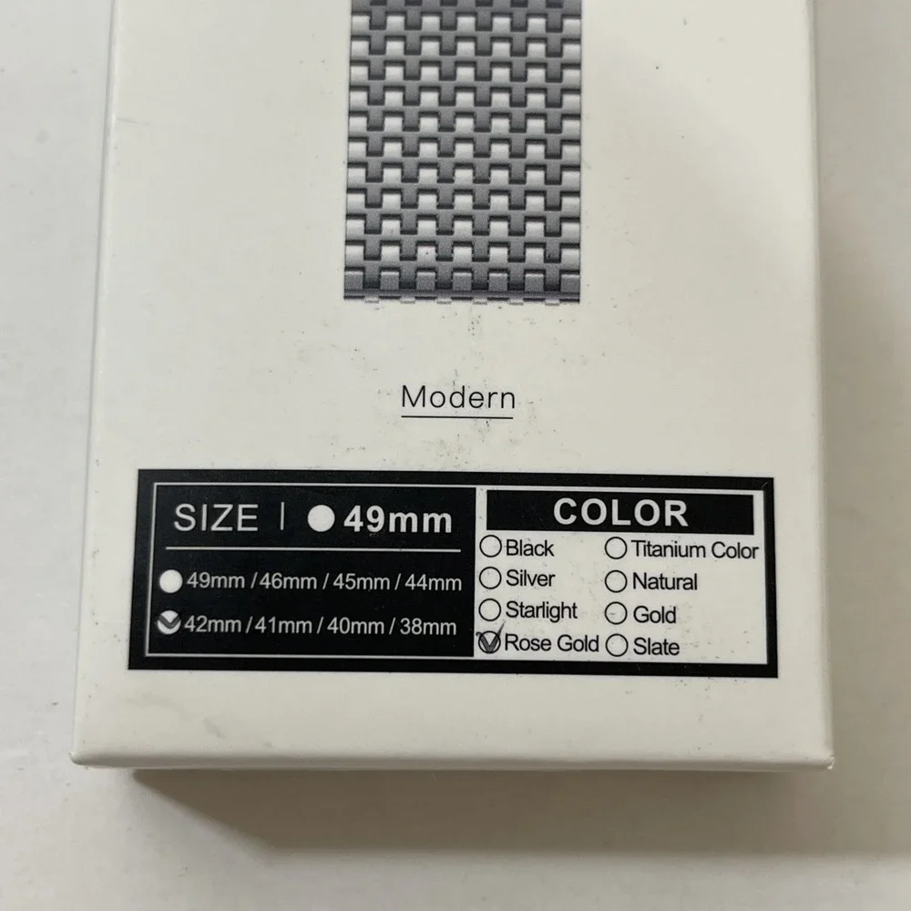 LULULOOK Magnetic Stainless Steel For Apple Watch 42mm‎ Rose Gold New Open Box.